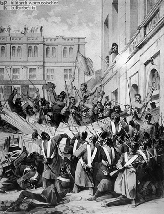 Barricade Fighting in Berlin (March 18-19, 1848)